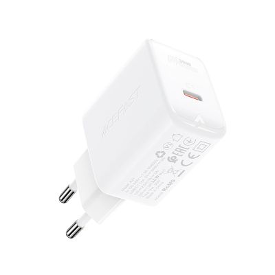 3. Acefast Ladegerät GaN USB Typ C 30W, PD, QC 3.0, AFC, FCP weiß (A21 weiß)