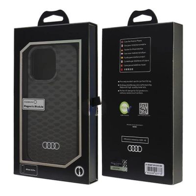 7. Audi IML Stitching Pattern MagSafe iPhone 16 Pro 6,3" schwarz/schwarz Hardcase AU-IMLMIP16P-Q5/D3-BK