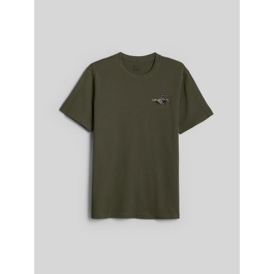 5. Herren-T-Shirt mit Aufdruck, regulär, Größe 4F 4FKAW26TTSHM4477-043S