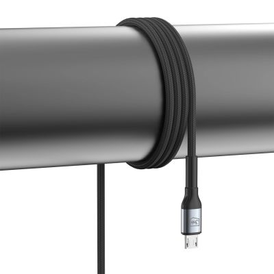 9. 3mk Hyper Cable N-SERIES USB-A / MicroUSB 1m 5V/2,4A 12W / schwarz