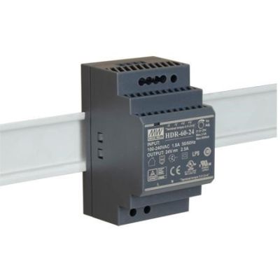 MEAN WELL HDR-60-24 DIN-Schienen-Schaltnetzteil 24V/60W/2,5A