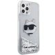 4. Karl Lagerfeld KLHCP12MLNHCCS iPhone 12/ 12 Pro 6,1" Silber/Silber Hardcase Glitter Choupette Head