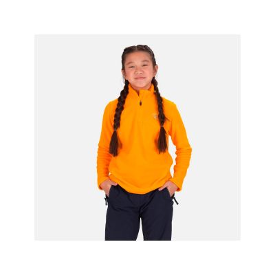 ROSSIGNOL Mädchen Fleece-Sweatshirt mit halbem Reißverschluss, Gelb