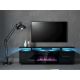 4. EVA TV-Schrank mit elektrischem Kamin 180x40x52 schwarz/glänzend schwarz