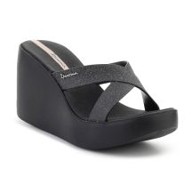 IPANEMA HIGH FASHION II SLIDE FEM SCHWARZ/GLITZER/BEIGE 83646-BQ589