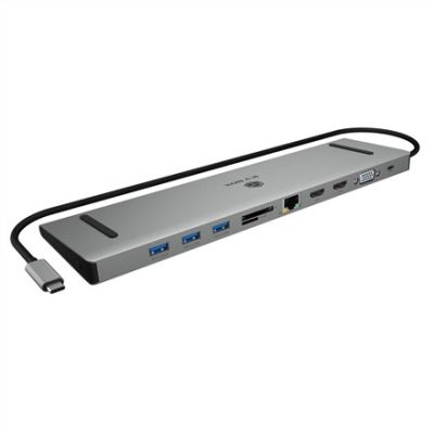 3. IcyBox USB-C -> HDMI/VGA/USB-A/USB-C/3,5-mm-Dockingstation