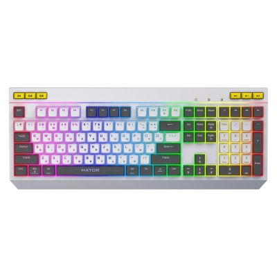 Hator Icefall weiße Membran-Gaming-Tastatur (schwarze und weiße Tasten)