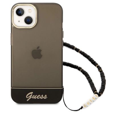 2. Guess GUHCP14SHGCOHK iPhone 14 6.1 "schwarz / schwarzes Hardcase Translucent Pearl Strap