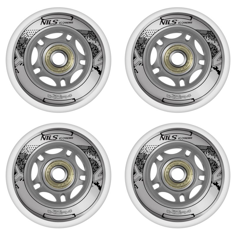 21. PU 84x24 82A TRANSPARENT (4 St.) + ABEC-7 CHROME (8 St.) SET NILS EXTREME