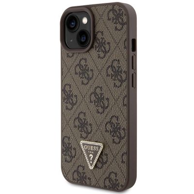3. Guess GUHCP15MP4TDSCPW iPhone 15 Plus 6,7" braun/braunes Hardcase Crossbody 4G Metalllogo
