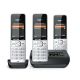 12. Gigaset 500A Comfort Trio Schnurlostelefon - Anrufbeantworter - ECO DECT\GAP\CAT-iq - Silber + 2 zusätzliche Mobilteile