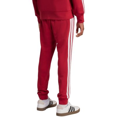 3. adidas Essential 3-Streifen Herrenhose aus French Terry, burgunderrot, KR2702
