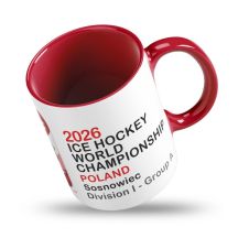 IIHF-Weltmeisterschaft IA Sosnowiec 2026 Becher mit Untersetzer