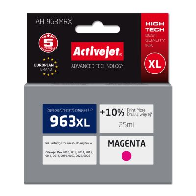 Activejet AH-963MRX Tinte (ersetzt HP 963XL 3JA28AE; Premium; 1760 Seiten; 25 ml, rot)
