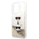 6. Karl Lagerfeld Liquid Glitter Karl&Choupette Head Case für iPhone 13 Pro Max 6,7" - Gold