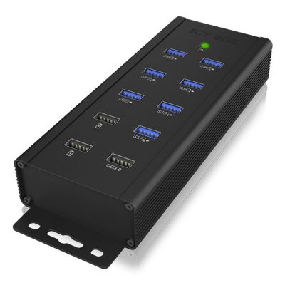 3. ICY BOX IB-HUB1703-QC3 USB 3.2 Gen 1 (3.1 Gen 1) Typ-B 5000 Mbit/s Schwarz