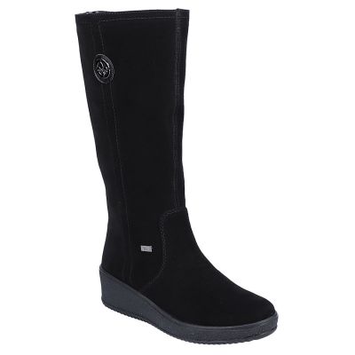 17. Rieker W R237 wasserdichte Nubukstiefel mit Schaffellfutter