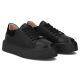 4. Schwarze Damen-Plateau-Sneaker aus Leder, Filippo DP6119