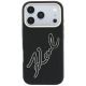 3. Karl Lagerfeld Schutzhülle mit großem, glattem Harz-Logo für iPhone 18 Pro / 17 Pro – Schwarz