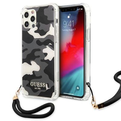 Guess GUHCP12LKSARBK iPhone 12 Pro Max 6,7" schwarz/schwarz Hardcase Camo Collection