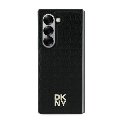 2. DKNY Repeat Pattern Stack Logo Hülle für Samsung Galaxy Z Fold6 – Schwarz