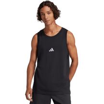 adidas Essentials Tanktop für Herren mit kleinem Logo, Schwarz, JE8986