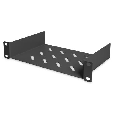 42. 10-Zoll-Netzwerkset: 9HE-Wandschrank, Ablage, Steckdosenleiste, 8-Port-Switch, Cat.6-Anschlussfeld, schwarz