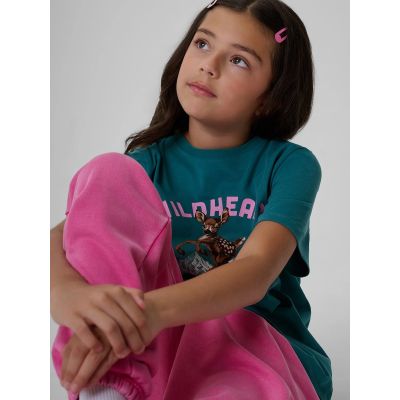 3. Normales T-Shirt mit Aufdruck für Mädchen 4F 4FJKAW26TTSHF4428-46S