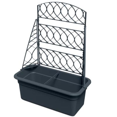 4. BLOMA ANTHRAZIT-BLUMENTOPF MIT PERGOLA