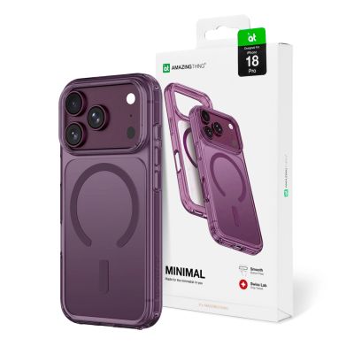 AmazingThing Minimal Mag Drop Proof Case 3 Lens für iPhone 18 Pro mit Trageschlaufe und MagSafe-Kompatibilität – Lila