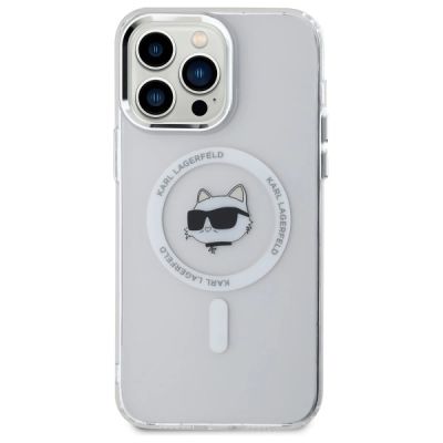 3. Karl Lagerfeld IML Metal Choupette Head MagSafe Case für iPhone 14 Pro Max - Weiß