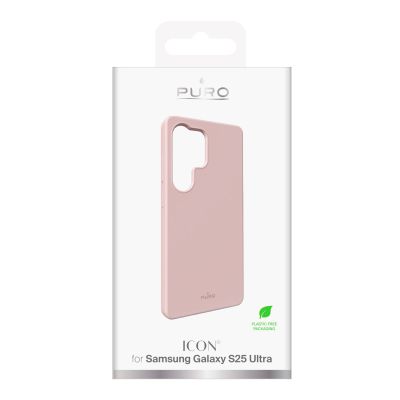 4. Puro Icon Silikonhülle für Samsung Galaxy S25 Ultra – rosa
