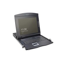 Digitus Modularkonsole mit 17-Zoll-TFT-Monitor (43,2 cm), 8-Port-KVM-Switch und Touchpad, US-Tastatur