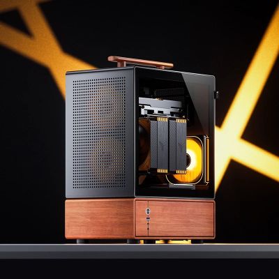 18. Jonsbo T7 PC-Gehäuse, Midi-Tower, mATX, gehärtetes Glas