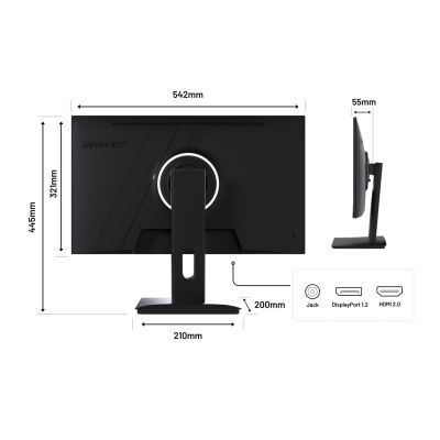 12. Japanischer 60,5 cm JN-I238FHD200F 16:9 HDMI/DP FHD-Monitor