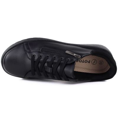 3. Schwarze Damen-Lederschuhe mit Reißverschluss Potocki JE19402