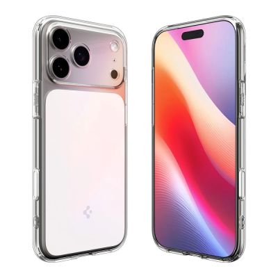 7. Spigen Ultra Hybrid "T" MagSafe Case für iPhone 17 Pro - Klar und Weiß