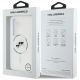 8. Karl Lagerfeld Button Case mit Karl & Choupette Logo-Print, MagSafe, Samsung Galaxy S25, Weiß