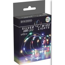 Batteriebetriebene Lichterkette mit 100 LEDs, mehrfarbig
