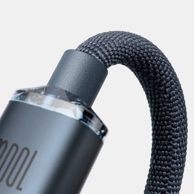 12. Baseus CAJY000705 USB-C – USB-C PD QC-Kabel 100 W 5 A 480 Mbit/s 2 m – Lila