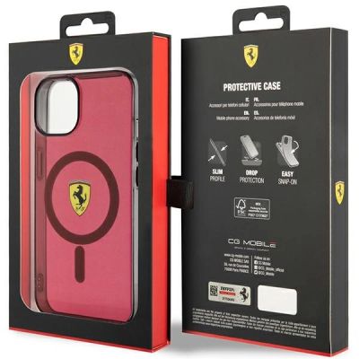 8. Ferrari FEHMP14SURKR iPhone 14 6.1" rot/rot Hardcase Translucent Magsafe