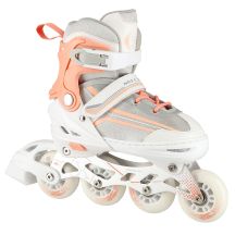 NILS Extreme NH18190 2-in-1 Rollschuhe, weiß und pink, Größe L (39–43), mit austauschbarer Hockey-Kufe