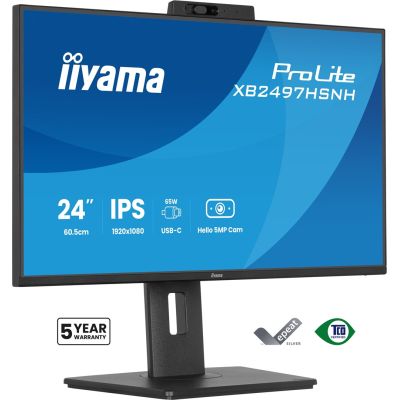 iiyama ProLite XB2497HSNH-B1 24-Zoll-IPS-LCD-Monitor (60,5 cm / 23,8 Zoll, Full HD, Schwarz)