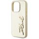 6. Karl Lagerfeld Wrinkled Metal Signature iPhone 15 Pro Max Hülle - Gold
