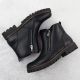 4. Schwarze Damen-Leder-Boots im Worker-Stil Rieker 78556-00