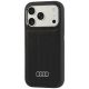 3. Audi MagSafe-Schutzhülle aus Kunstleder für iPhone 18 Pro / 17 Pro – Schwarz