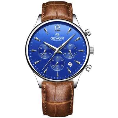 Giewont Herrenuhr Chronograph Saphir Braun Blau GW6310-A5
