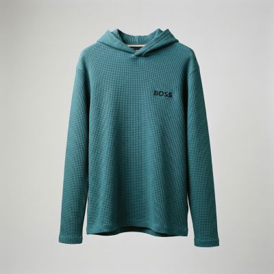 3. Boss Nachtwäsche Waffelpiqué Offen Blau (50535885-470)