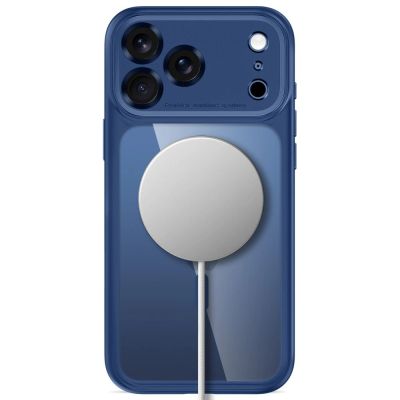 4. Tech-Protect MagPeak MagSafe CC Hülle für iPhone 18 Pro / 17 Pro – Transparentes Marineblau