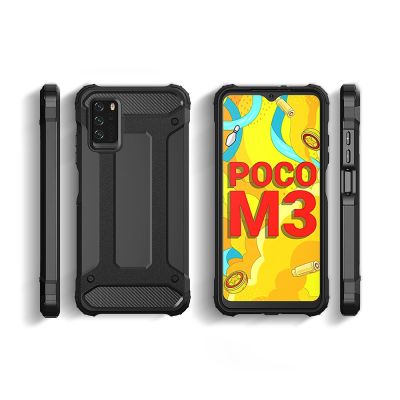 5. Hybrid Armor robuste TPU/PC Panzer Handyhülle Hard Case für Xiaomi Redmi Note 10 5G / Poco M3 Pro golden